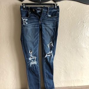 Super-Stretch American Eagle Ripped Jeans